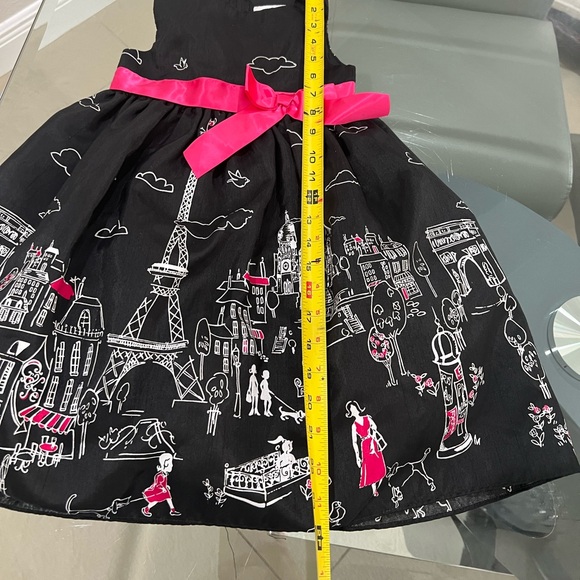 Rare Editions Paris Eiffel Tower black and fuchsia dress size 4 - Picture 7 of 9